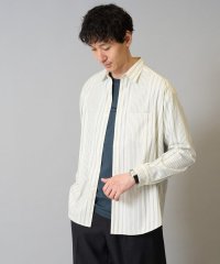 a.v.v (MEN)/【洗濯機で洗える】ランダムストライプツイルワイドシルエットシャツ/508338373