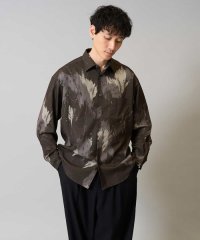 a.v.v (MEN)/【イージーケア/シワになりにくい】ペインター柄ワイドシルエットシャツ【洗濯機で洗える/ストレッチ】/508338375
