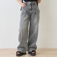 Lovetoxic/ラブトキシック Lovetoxic タックワイドデニムパンツ/508389015