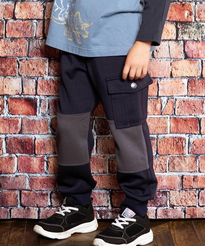 バイカラーダンボールニットパンツ(100~160cm)(508415773