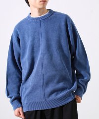 GLOSTER/【縫製が魅せる主役ディテール】表リンキングクルーニット アシッド加工/508434203