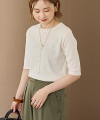 AMERICAN HOLIC/アメリカンホリック AMERICAN HOLIC リブ5分袖プルオーバー/508438407