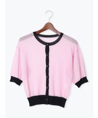 Te chichi TERRASSE/テチチ テラス Te chichi TERRASSE バイカラーシアー5分袖カーディガン/508438869