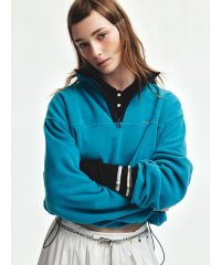 LILY BROWN/ハーフジップロゴ刺繍フリーストップス/508439322