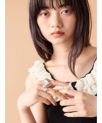 LILY BROWN/ダブルハートオープンリング/508439352