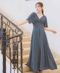 Retica/レティカ Retica パーティードレス半袖レースウエストマーク胸元プリーツ結婚式/508439418