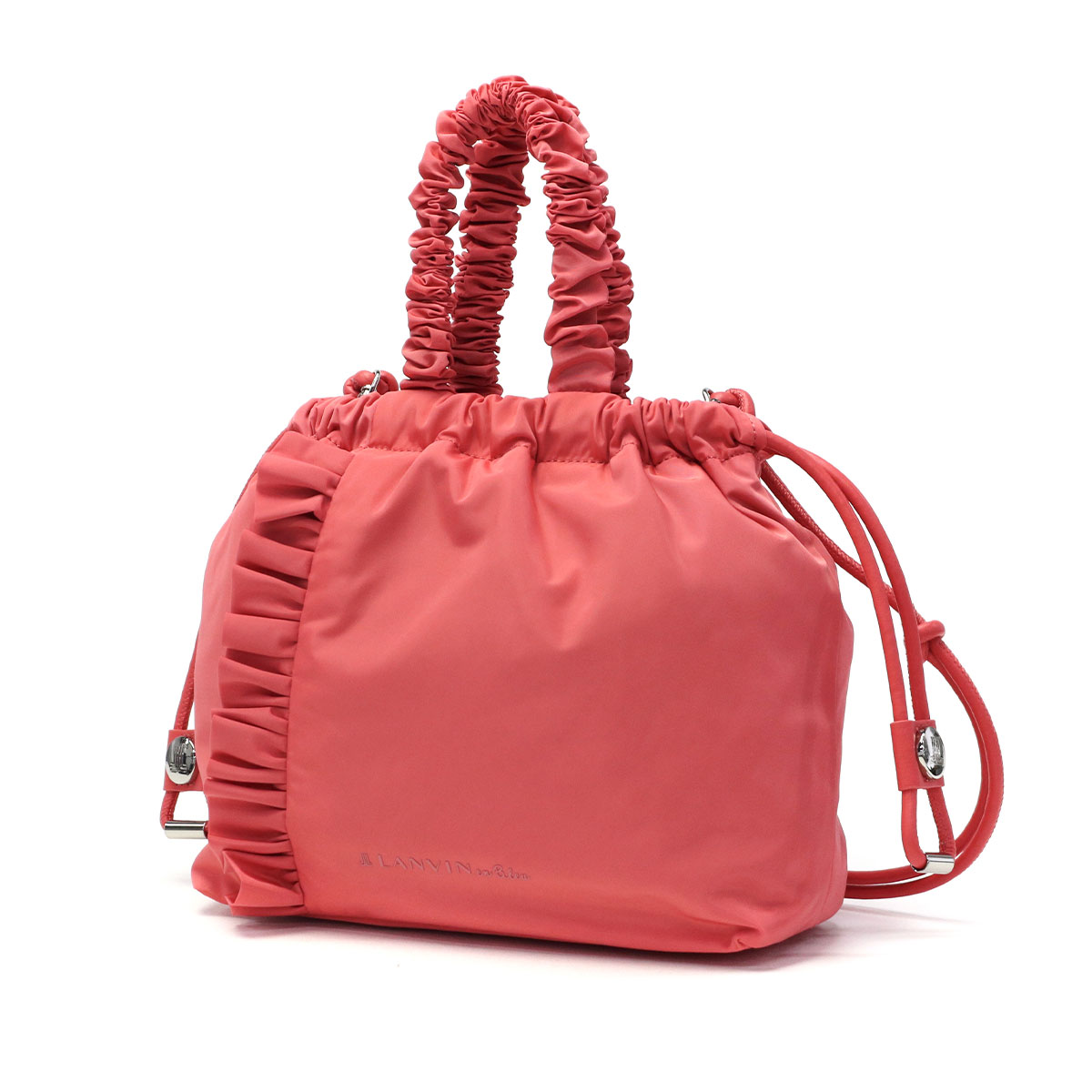 のん【美品】LANVIN en Bleu 2Way JL型押しバッグ ランバン オン ブルー LANVIN en Bleu ショルダーバッグ