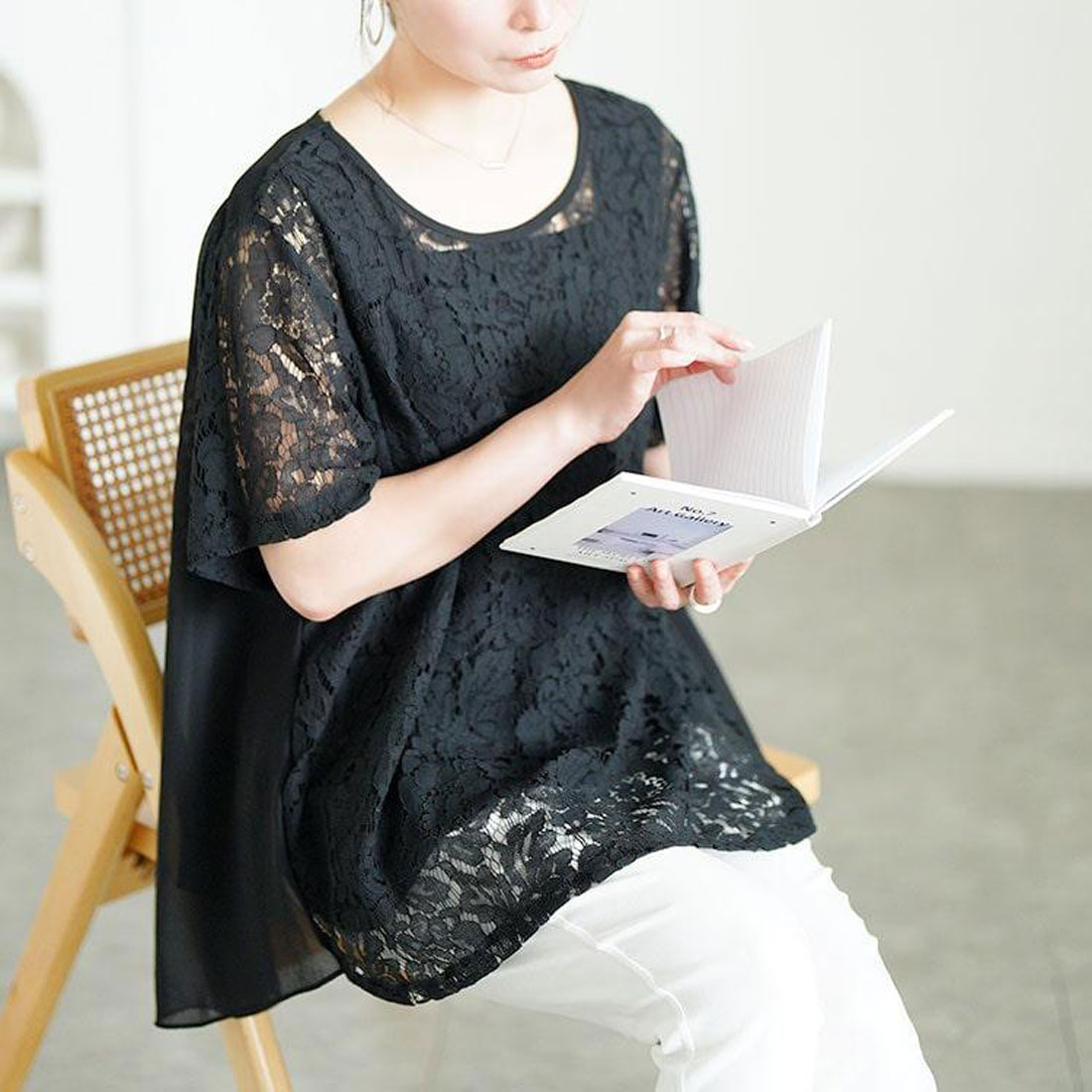 ＊Mes Demoiselles Paris シフォンレース　ブラウス Mes Demoiselles Paris シフォンレース ブラウス - メルカリ