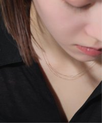 Lilas/デュアルチェーンダイヤネックレス K10/508439876