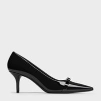 CHARLES & KEITH/Dorian ドリアン パテントボウポインテッドトゥスティレットヒールパンプス/508439895
