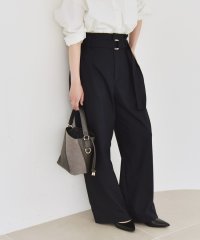 quaranciel/《予約》quaranciel:〈洗濯機可能〉ハンサム ハイウエスト ベルト ワイド パンツ（セットアップ対応）/508440250