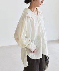 quaranciel/《予約》quaranciel:〈多機能/洗濯機可能〉ナイロン タスラン ビッグカラー シャツ ブラウス/508440339