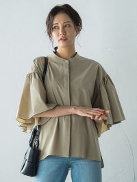 LAUTREAMONT/ロートレアモン LAUTREAMONT ストレッチフレアスリーブブラウス≪洗濯機で洗える≫/508440472