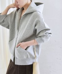quaranciel/《一部追加予約》quaranciel:〈洗濯機可能〉ポンチ ダブルジップ スウェット パーカ/506604711
