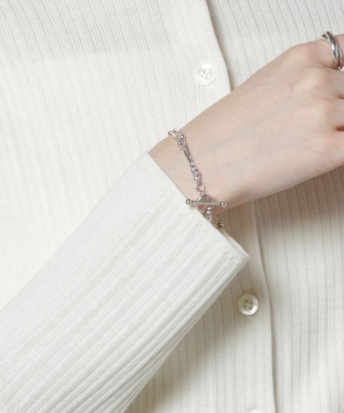 送料税込【Philippe Audibert】SQUARE BRACELET 2本セット♪ PHILIPPE AUDIBERT/Garnet double bracelet(508262097) | NANO