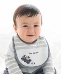 fillot de bebe reduction/【お揃い】ボーダー切り替え汽車モチーフスタイ/508426769