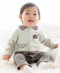 fillot de bebe reduction/【お揃い】ボーダー袖切り替え長袖カバーオール(70~80cm)/508426774