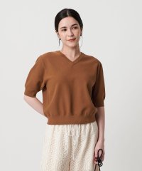 BEAUTY&YOUTH UNITED ARROWS/レーヨンブレンド カノコ 5分袖Vネックニット ウォッシャブル/508428502