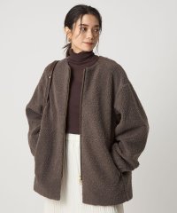 green label relaxing/［size SHORTあり］ボア ノーカラー ブルゾン/508433282