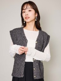 QUEENS COURT/クイーンズコート QUEENS COURT リボンヤーンスポンディッシュベスト≪手洗い可能≫/508440941
