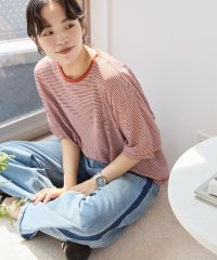 AMERICAN HOLIC/アメリカンホリック AMERICAN HOLIC シアーレトロボーダー半袖プルオーバー/508441316
