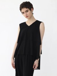 Aga Black/アーガブラック Aga Black ジョーゼットニットティアードトップス/508441322