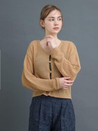 Ample/アンプル Ample メッシュニットショートカーディガン/508441324