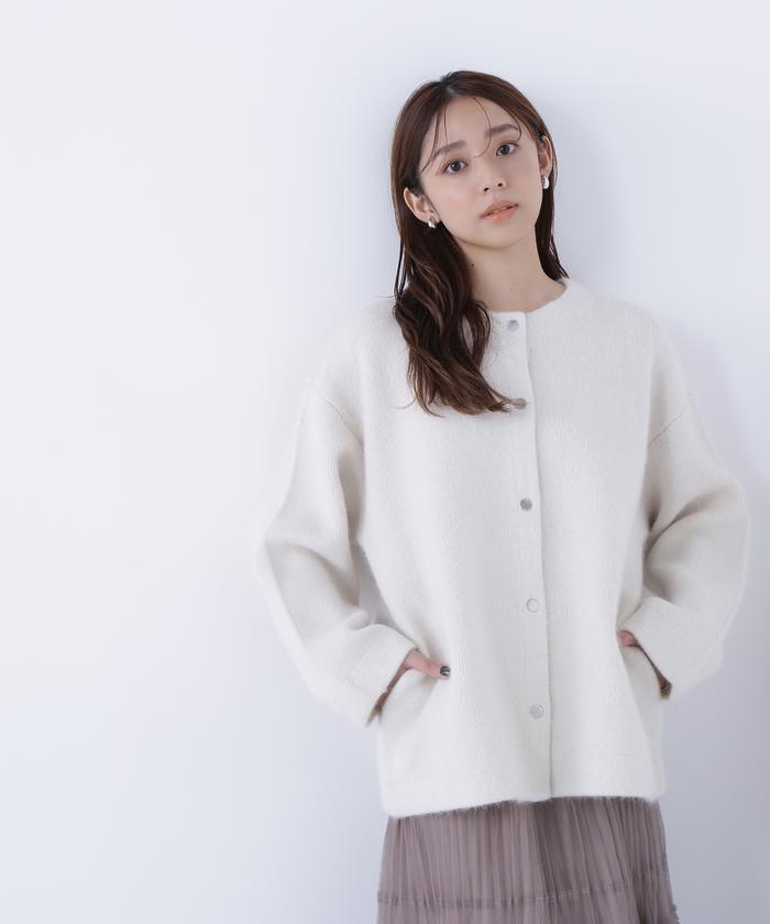 未使用 ナチュラルビューティーベーシック FOX接結コーディガン NATURAL BEAUTY BASIC（ナチュラルビューティーベーシック）の