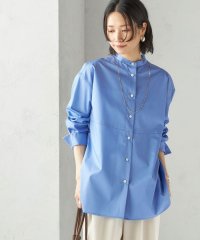 SHIPS WOMEN/《予約》〈手洗い可能〉ソリッド フロント ヨーク スタンドカラー シャツ/508441536
