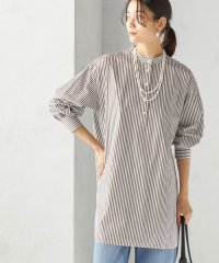 SHIPS WOMEN/《予約》〈手洗い可能〉ストライプ バックタック チュニック シャツ/508441539