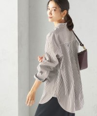 SHIPS WOMEN/《予約》〈手洗い可能〉ストライプ フロント ヨーク スタンドカラー シャツ/508441540