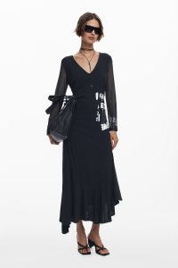Desigual/デシグアル Desigual ルーシュ付きニュースペーパードレス/508441830