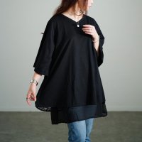 GOLD JAPAN/ゴールドジャパン GOLDJAPAN 異素材レイヤードバックシャンチュニック/508441980