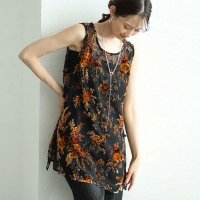 Sawa a la mode/サワアラモード Sawa a la mode 艶めくベロアのヴィンテージフラワーチュニック/508442004