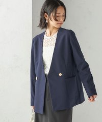 SHIPS WOMEN/《予約》〈吸水速乾 / 防シワ加工 / 洗濯機可能〉スーティング ジャージー カラーレス ジャケット/508442128