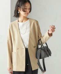 SHIPS WOMEN/《予約》〈吸水速乾 / 防シワ加工 / 洗濯機可能〉スーティング ジャージー カラーレス ジャケット/508442128