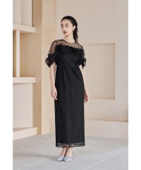 niana/ニアナ niana トルネードペンシルドレス 刺繍レース チュール パーティードレス オケージョンドレス 結婚式 二次会 同窓会 成人式 お呼ばれワンピース/508442295