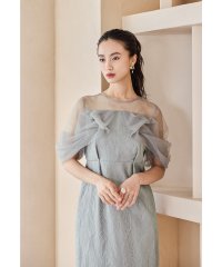 niana/ニアナ niana トルネードペンシルドレス 刺繍レース チュール パーティードレス オケージョンドレス 結婚式 二次会 同窓会 成人式 お呼ばれワンピース/508442295