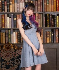Tika/ティカ Tika キャバドレス キャミソール ギャザー パールビジュー ラメ フレアミニドレス (Sサイズ～XXXXLサイズ)/508443072