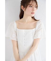 tocco closet/トッコクローゼット tocco closet ピンタックフラワーカットワークレース刺繍コットンティアードワンピース/508443163