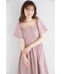 tocco closet/トッコクローゼット tocco closet ピンタックフラワーカットワークレース刺繍コットンティアードワンピース/508443163