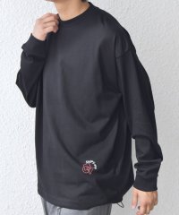 SHIPS any MEN/SHIPS any: オーガニック コットン ワンポイント ロゴ プリント×刺繍 スピンドル Tシャツ(ロンT)◆/508443203