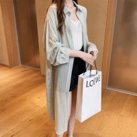 maison de LATIR/メゾンドラティール maison de LATIR 長く愛用できるシアーロング丈ストライプブラウス/508443262