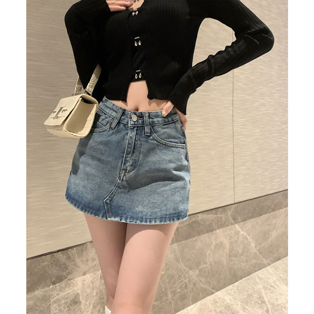 レースレディース Lace Ladies ウォッシュド デニム ハイ