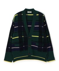 MACPHEE/【WEB先行予約】NZ LAMBS プリント Vネックカーディガン/508443431