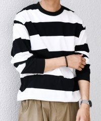 SHIPS any MEN/SHIPS any: ワイド カラー ボーダー スピンドル Tシャツ (ロンT)◆/508443439