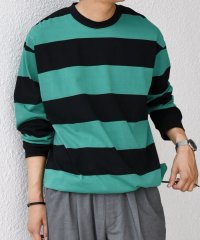 SHIPS any MEN/SHIPS any: ワイド カラー ボーダー スピンドル Tシャツ (ロンT)◆/508443439