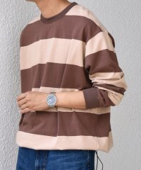 SHIPS any MEN/SHIPS any: ワイド カラー ボーダー スピンドル Tシャツ (ロンT)◆/508443439