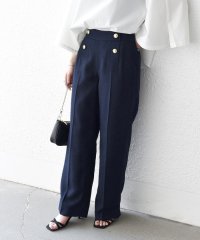 SHIPS any WOMEN/《予約》SHIPS any:〈洗濯機可能〉ツイード ライク セミワイド パンツ［NAVY BLUE］/508443444