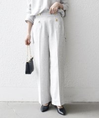 SHIPS any WOMEN/《予約》SHIPS any:〈洗濯機可能〉ツイード ライク セミワイド パンツ［NAVY BLUE］/508443444